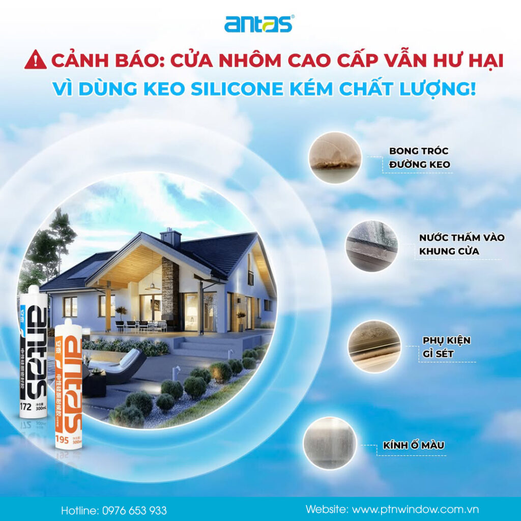 Canh Bao Cua Nhom Van Hu Hai Khi Dung Keo Silicone Kem Chat Luong