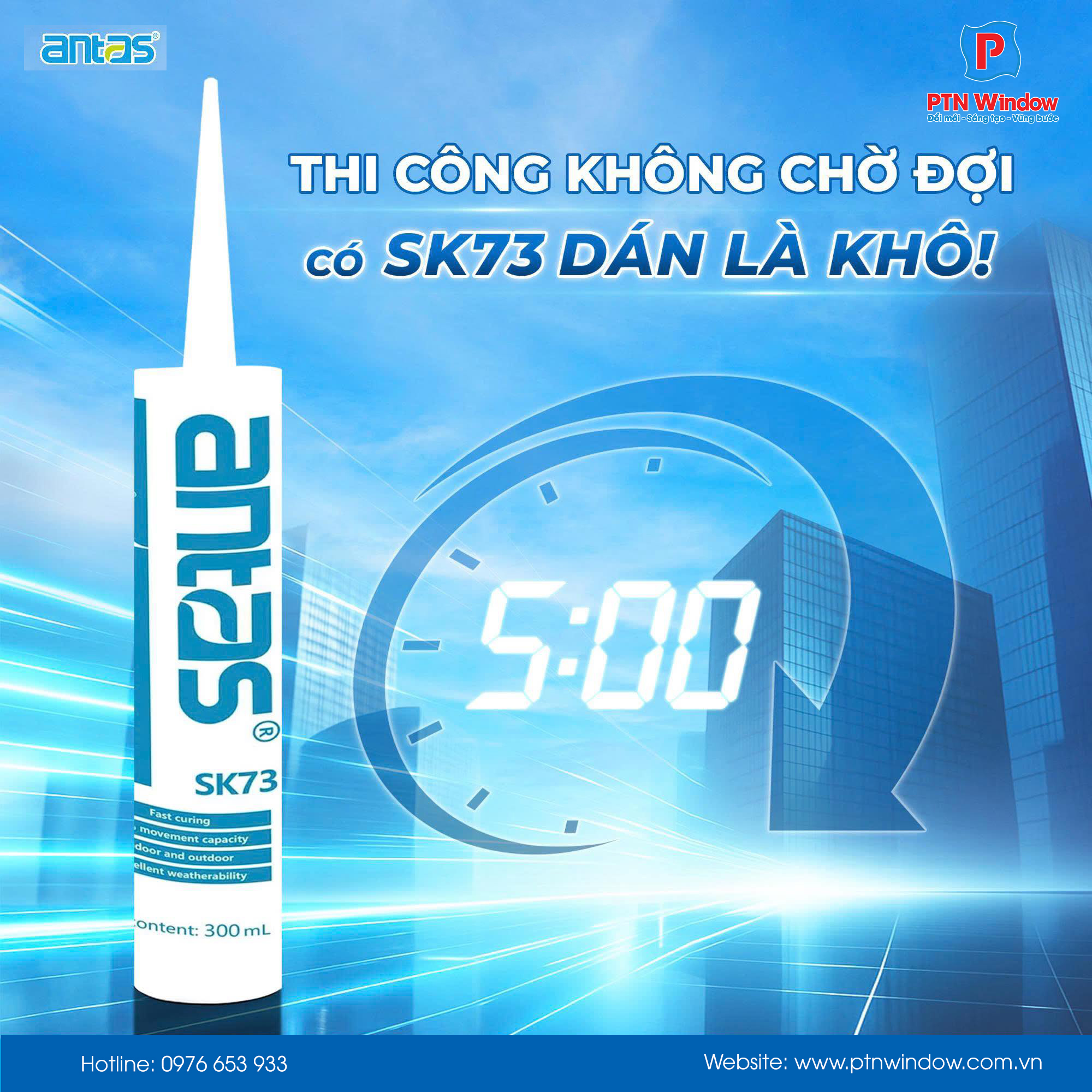 Keo Silicone Antas Sk73 Dan La Kho Ngay