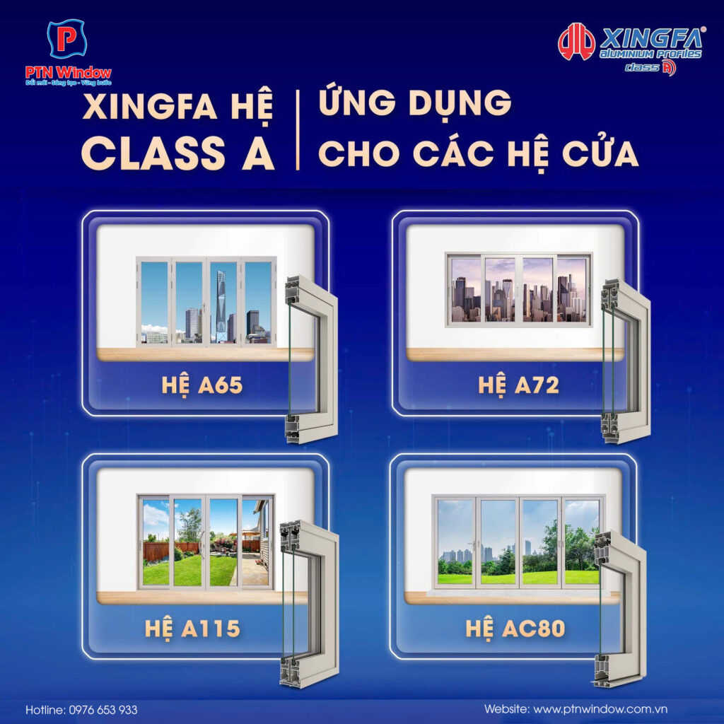 Xingfa Class A Ung Dung Cho Cac He Cua
