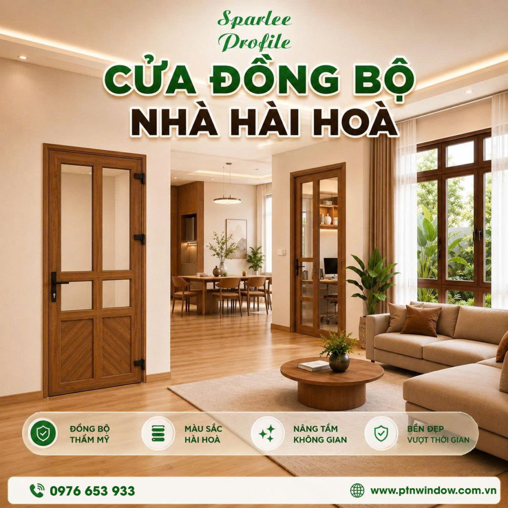 Cửa nhựa Sparklee – Giải pháp đồng bộ không gian sống hiện đại và tinh tế Sparlee Profile Cua Dong Bo Nha Hai Hoa