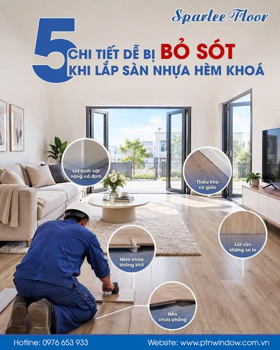SPARLEE FLOOR – 5 chi tiết cần lưu ý để sàn nhựa hèm khóa bền đẹp 1002. 5 Chi Tiet De Bi Bo Sot Khi Lap San Nhua Hem Khoa Sparlee Floor