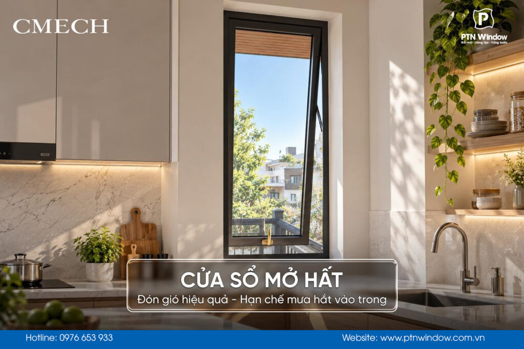 Cửa sổ mở lùa – Tối ưu diện tích cho căn bếp hiện đại Cmech Giai Phap Phu Kien Cho Bep 5