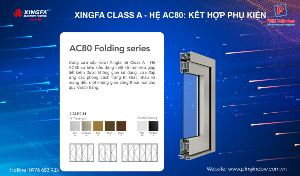 Thiết kế rãnh C tiêu chuẩn châu Âu, đồng bộ phụ kiện cao cấp Xingfa Class A He A115 3