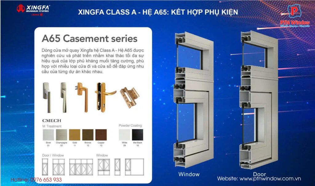 PTN Window – Địa chỉ tư vấn nhôm Xingfa Class A hệ A65 Xingfa Class A He A65 3